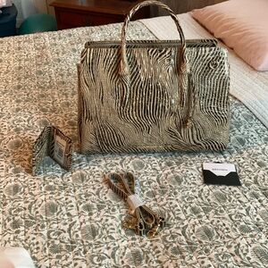 Brahmin wallet and bag.  Large Finley carryall.